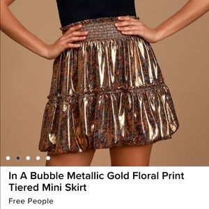 Free People metallic bubble skirt